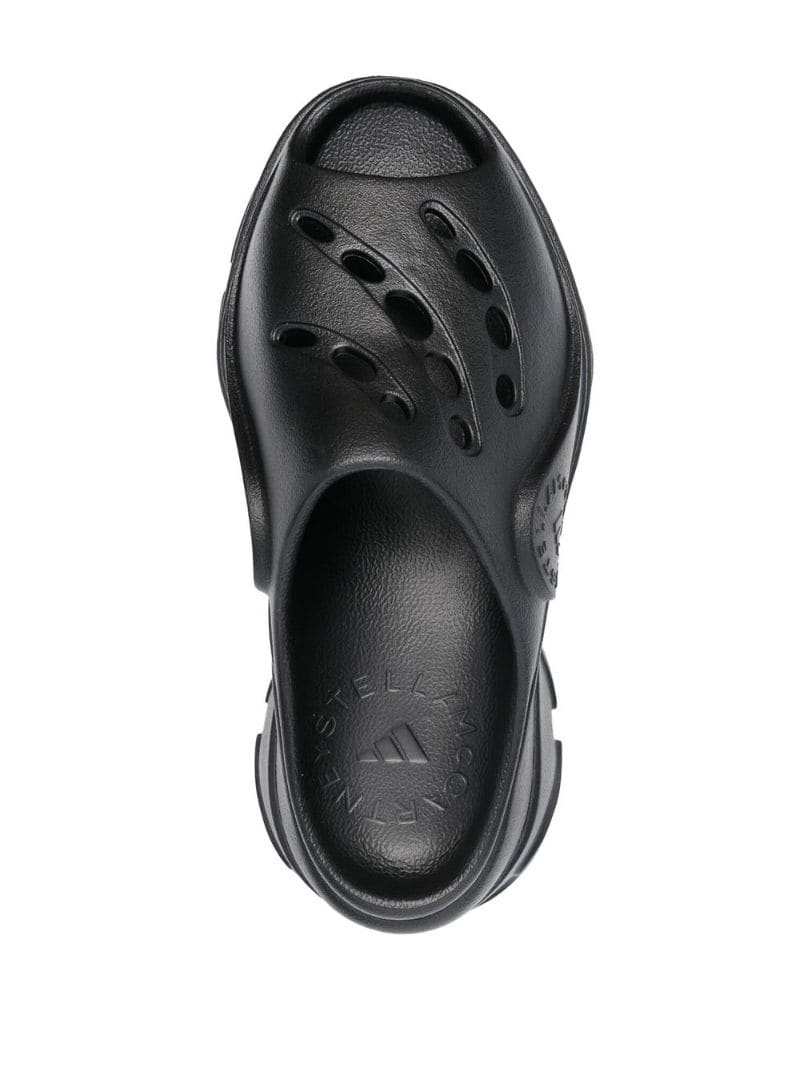 logo-embossed perforated clogs - 4