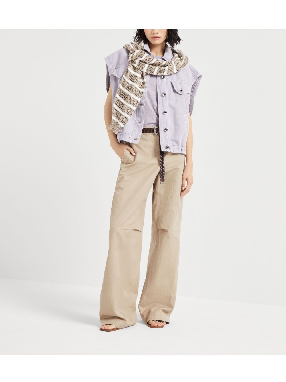 crew-neck knitted top - 2