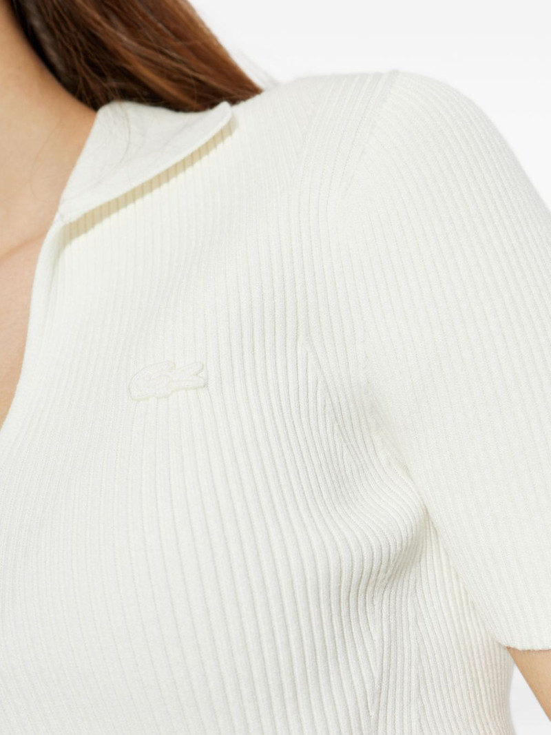 ribbed-knit V-neck T-shirt 5