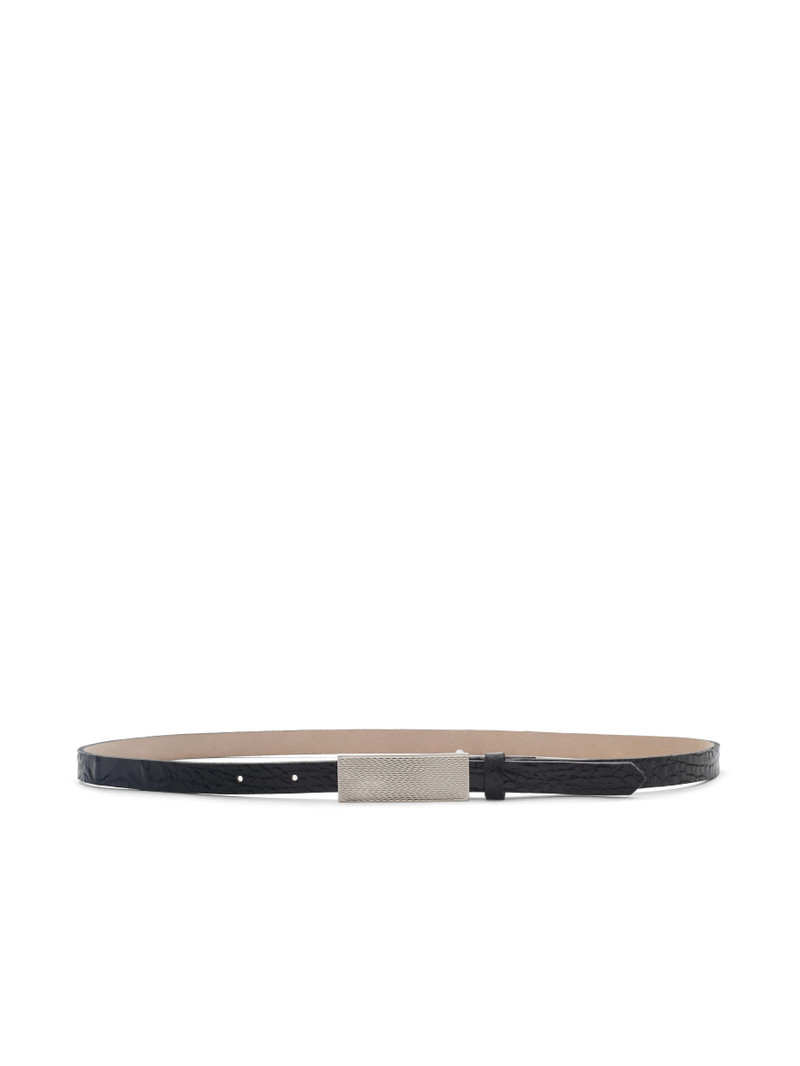 Elyse Croc-Embossed Leather Belt 3