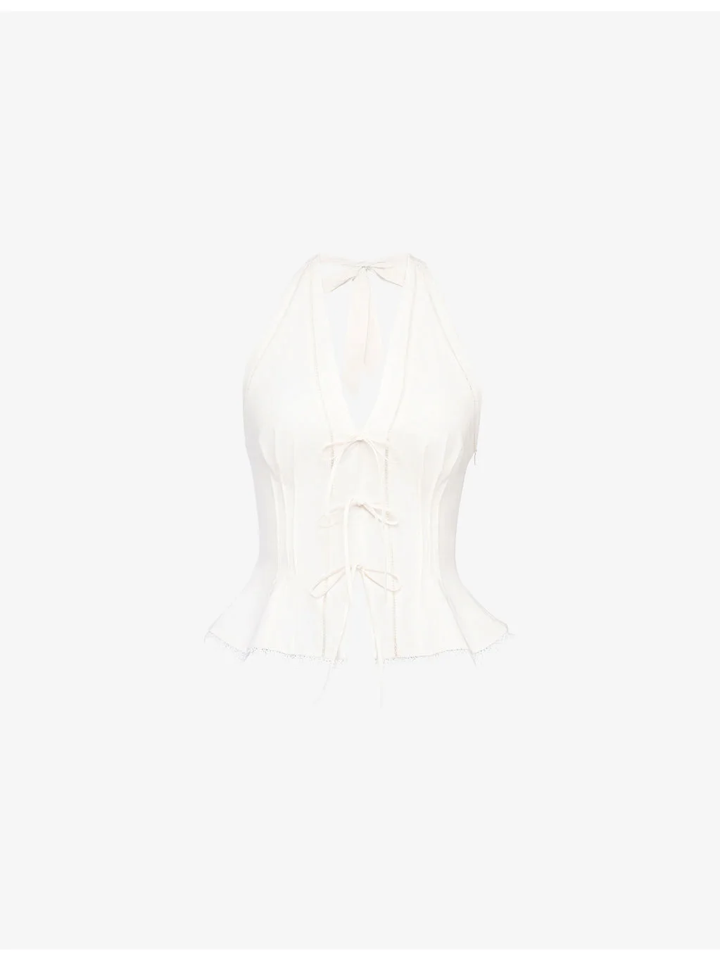 Elena Peplum-Hem Stretch-Cotton Top - 1