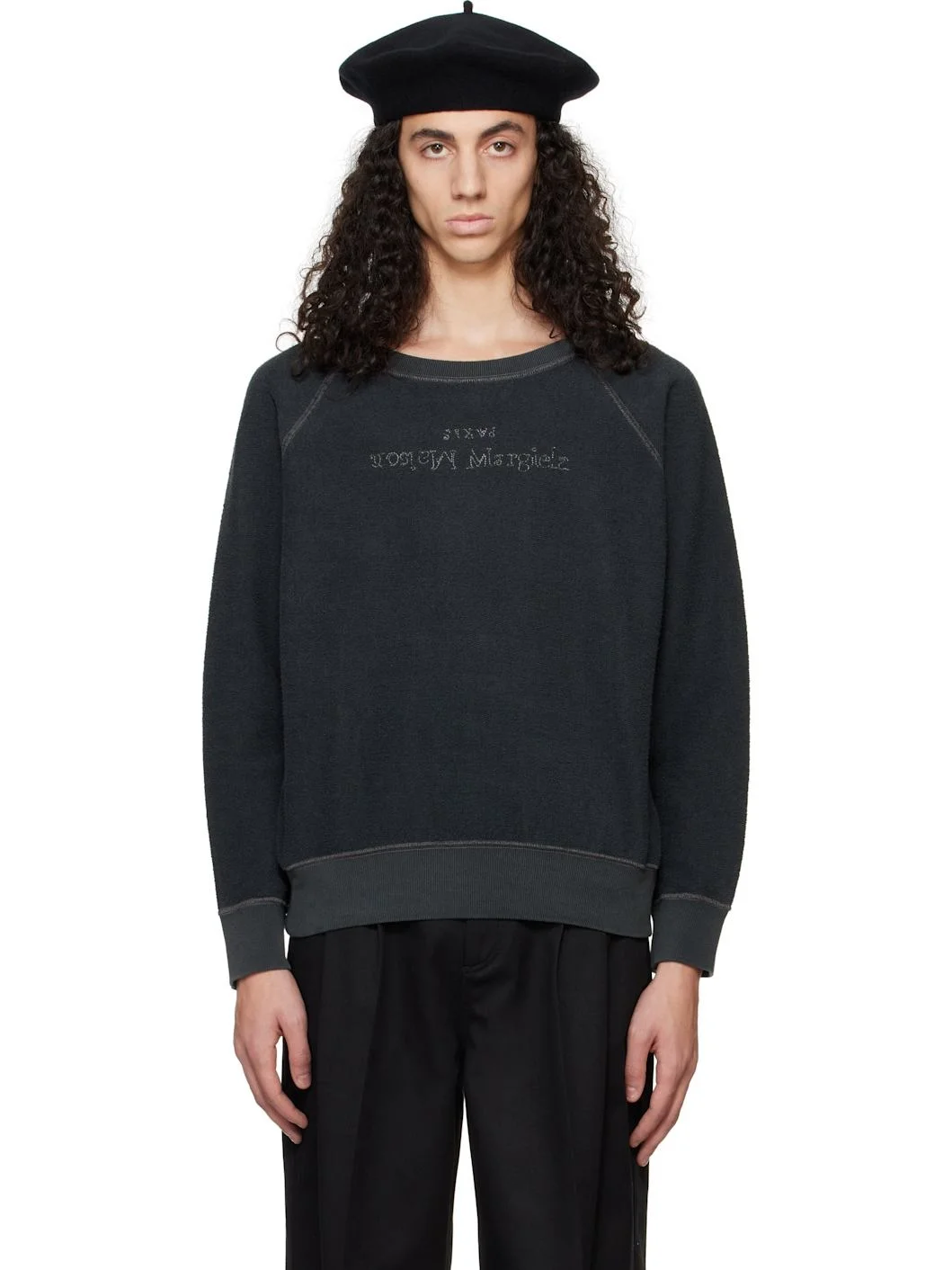 Gray Cotton Sweatshirt - 1