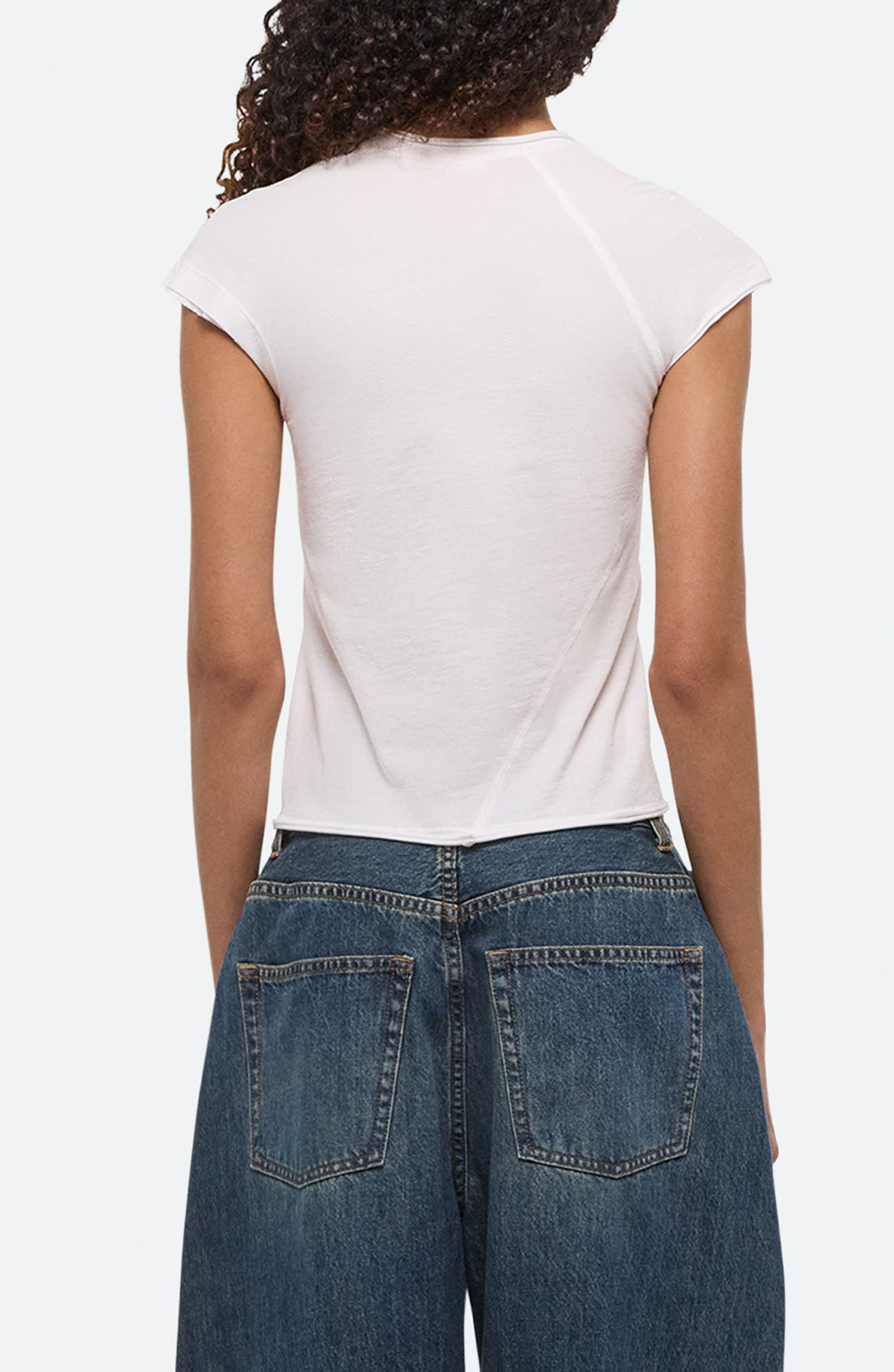Helmut Lang Twisted Crop Top in Optic White at Nordstrom - 2