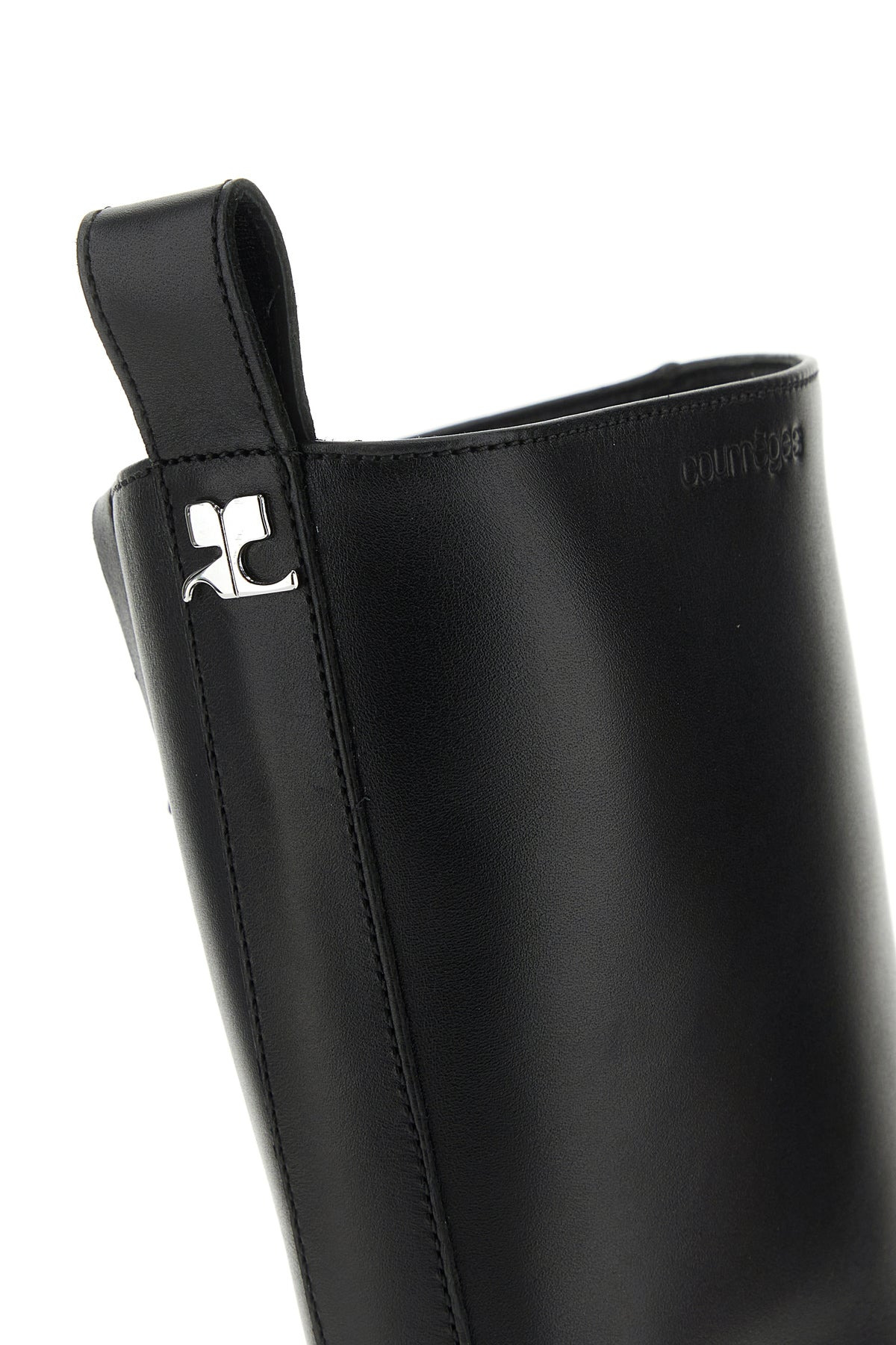 Black leather ankle boots - 4