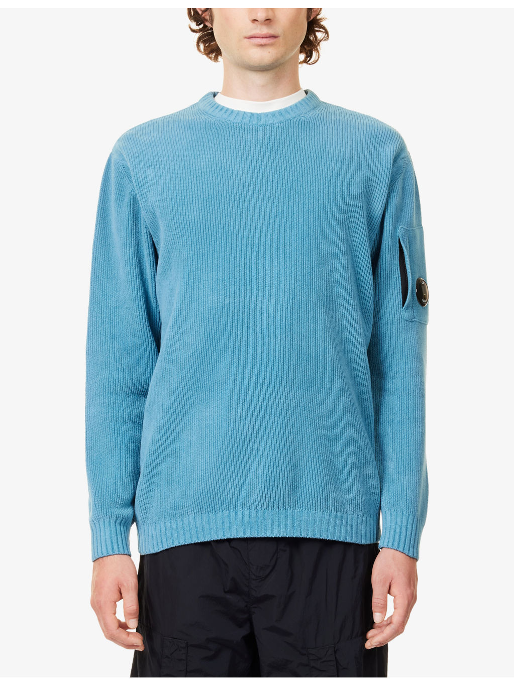 Brand-Patch Crewneck Chenille Jumper - 3