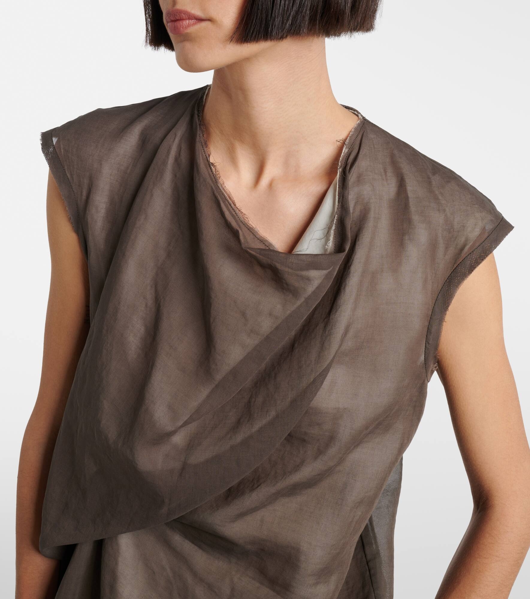 Inawa draped layered cotton top - 4