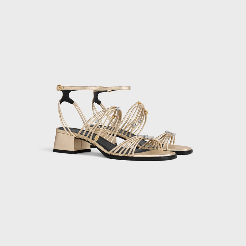 CLÉMENCE HEELED SANDAL IN LAMINATED LAMBSKIN 2