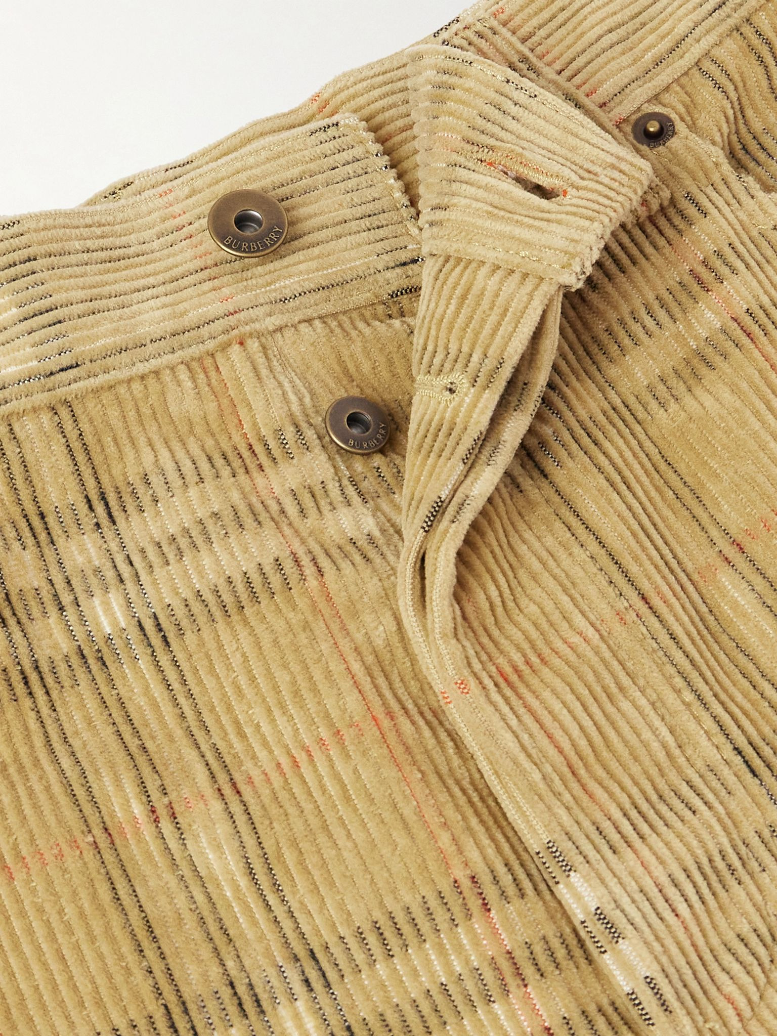 Straight-Leg Checked Cotton-Corduroy Trousers Sand - 6
