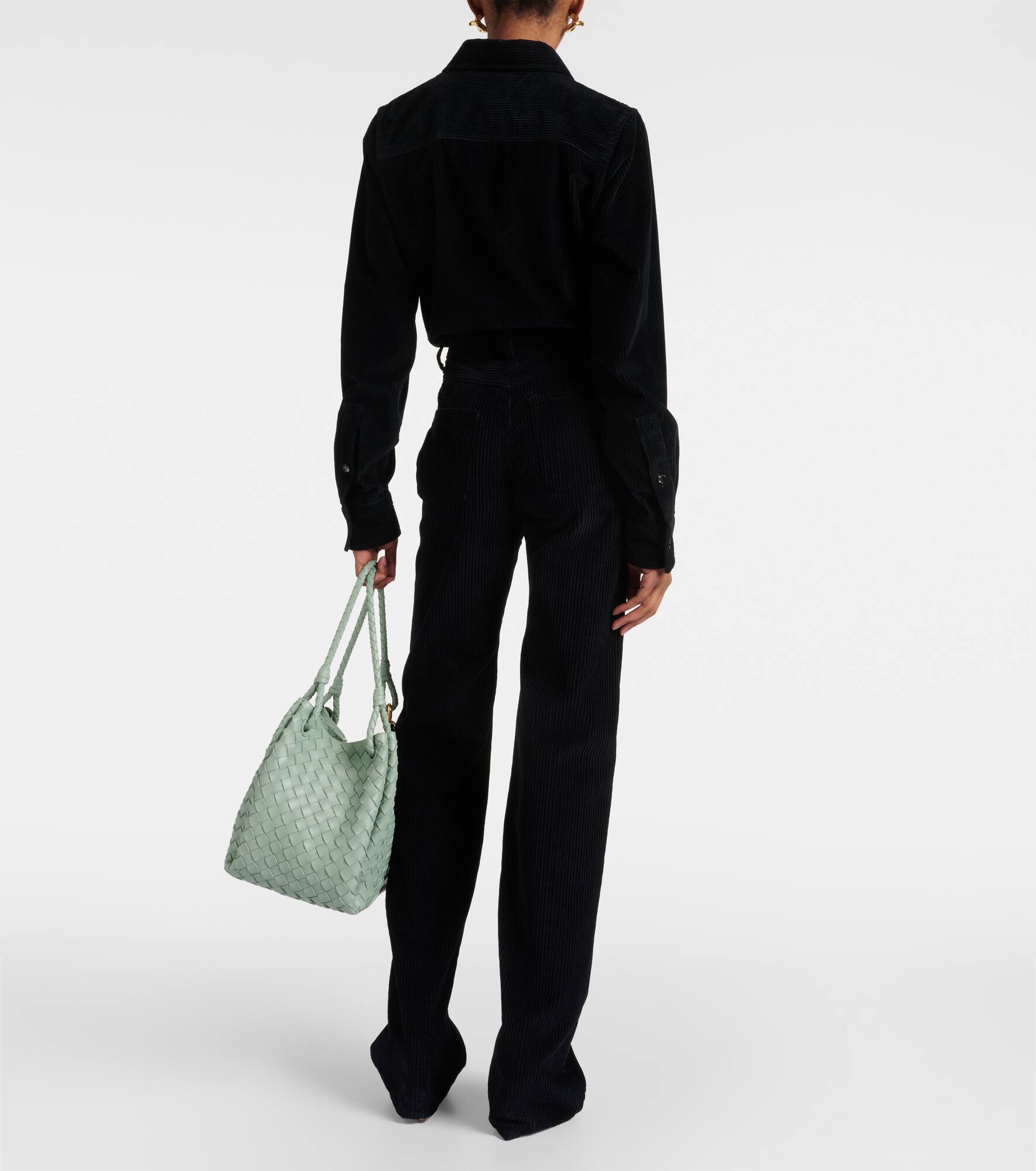 High-rise cotton corduroy straight pants - 3