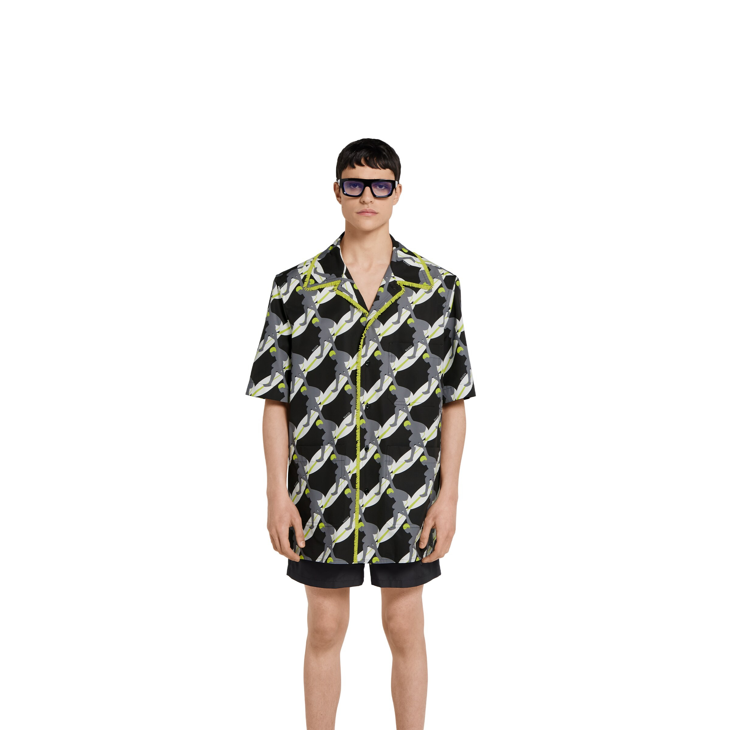 Printed light cotton poplin shirt - 3