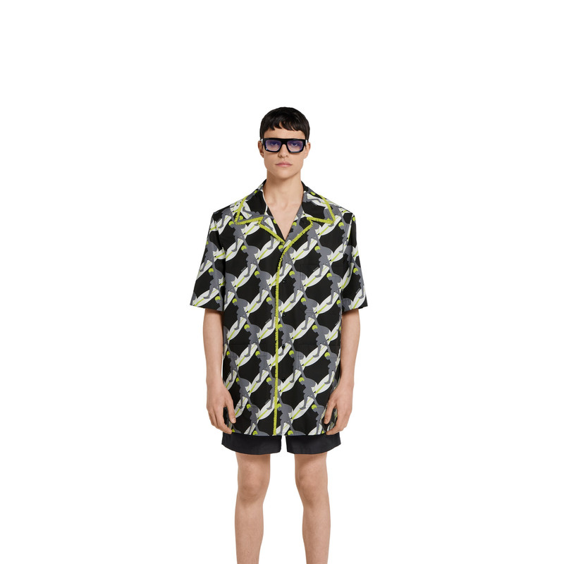 Printed light cotton poplin shirt 3