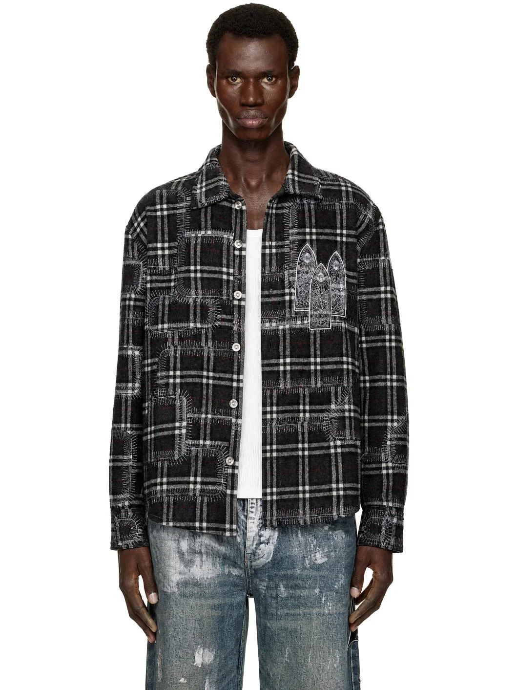 Black & White Syndicated Flannel Shirt - 1