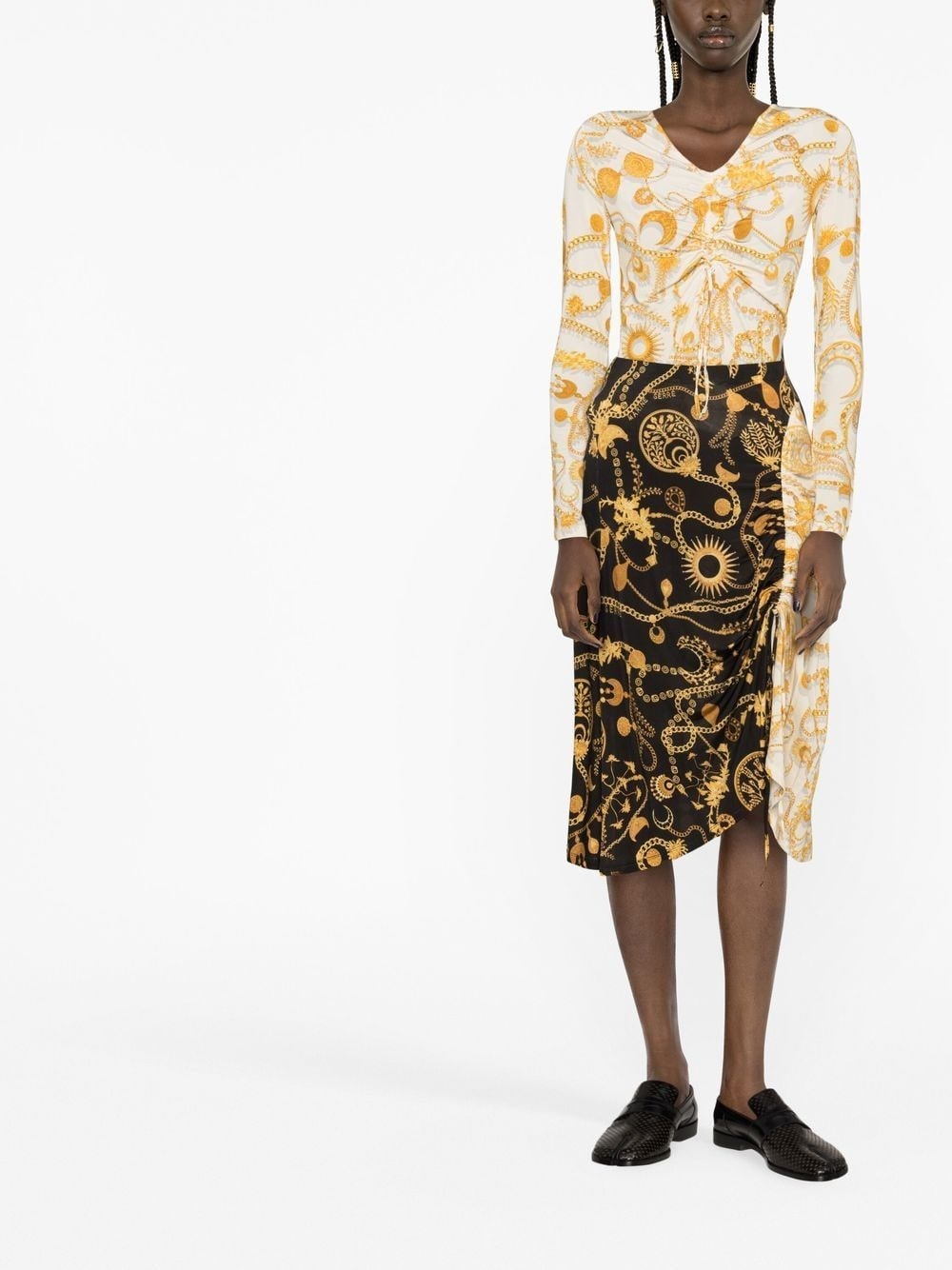 Ornament Moon-print long-sleeve top - 2