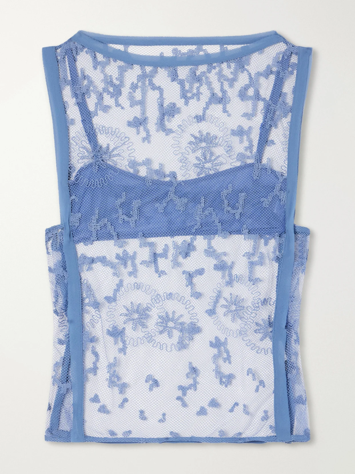 Leif Embroidered Tulle Top - 1