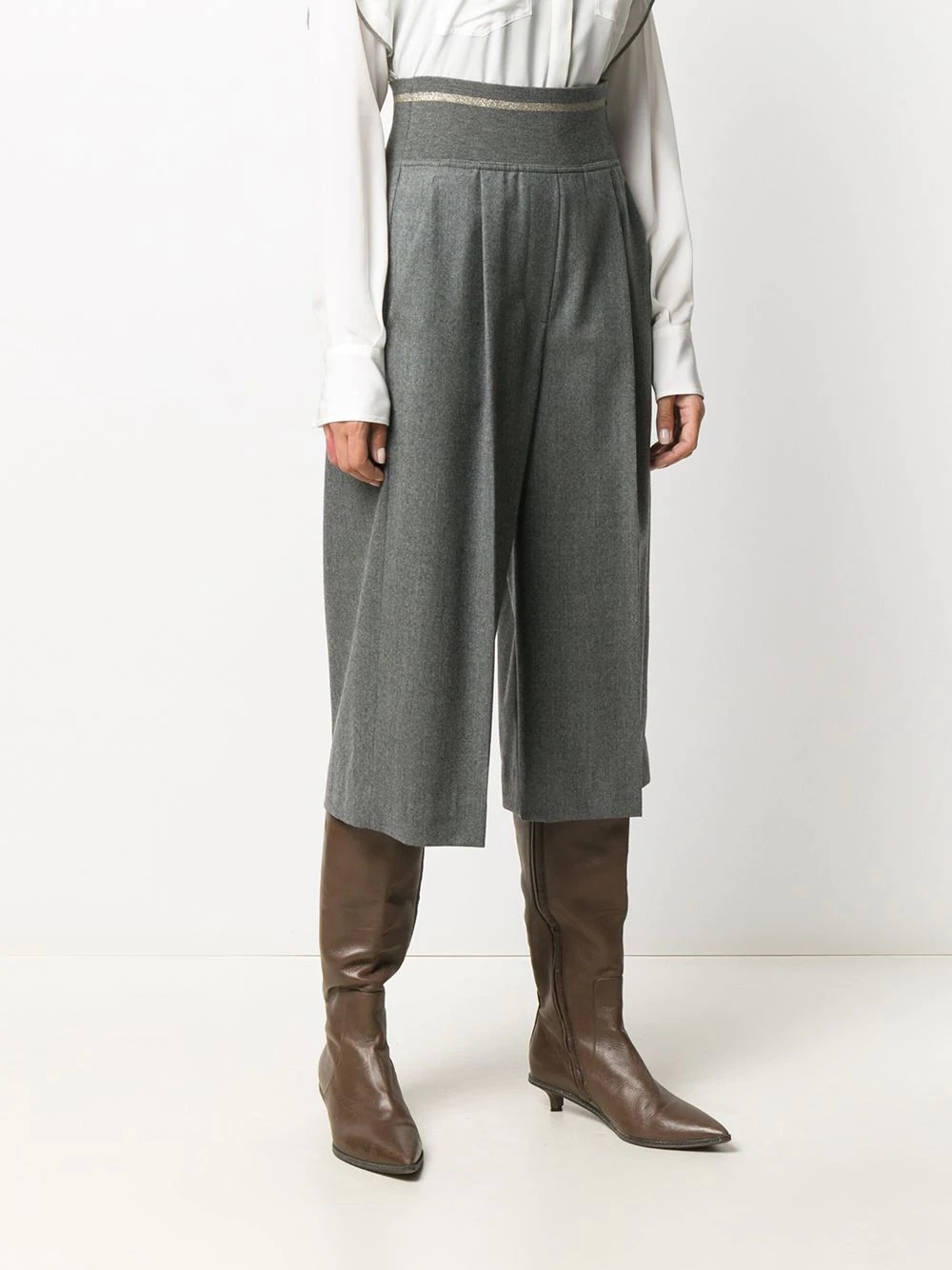 high-rise cropped trousers - 3