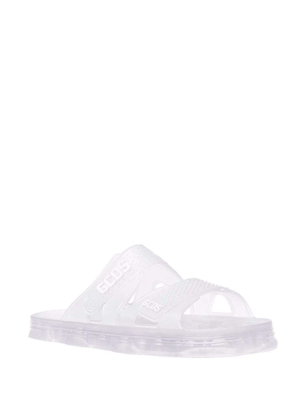 logo-lettering transparent sandals - 2