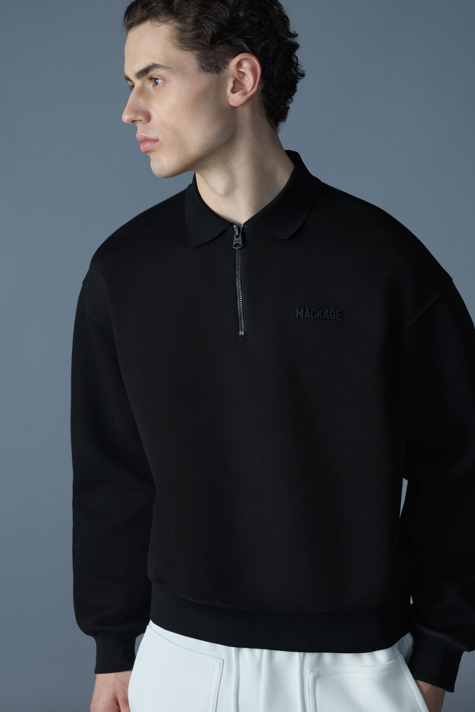 FELIX Half-Zip Double-Face Jersey Sweater - 5
