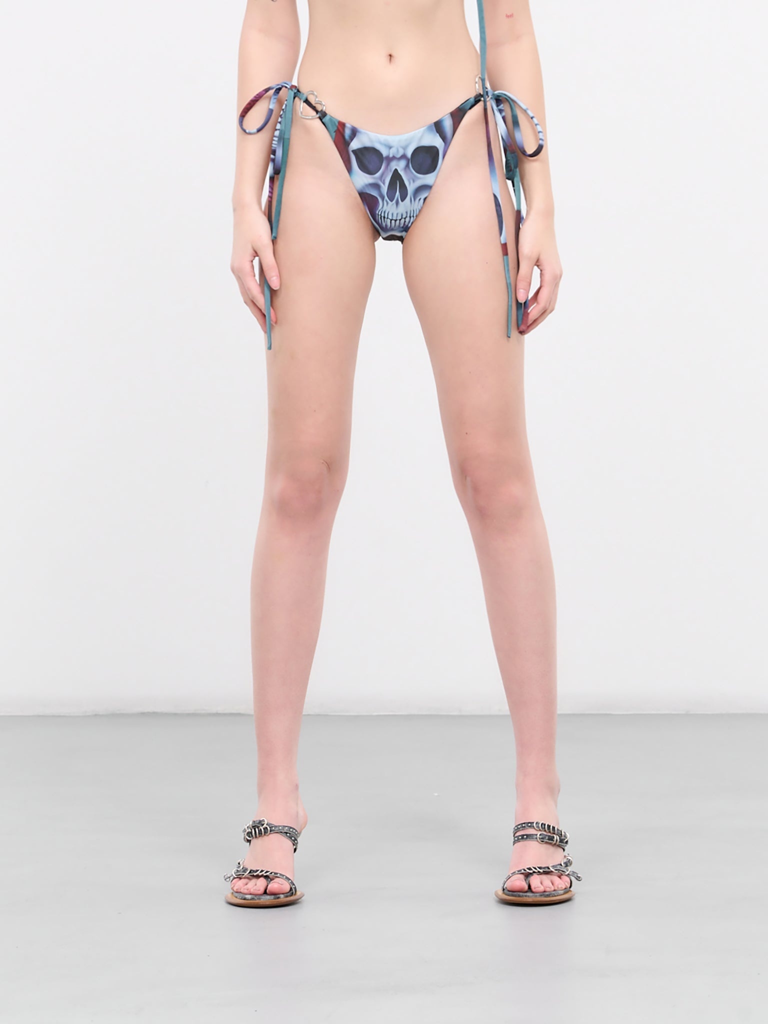 Skull Print Bikini Bottom - 1