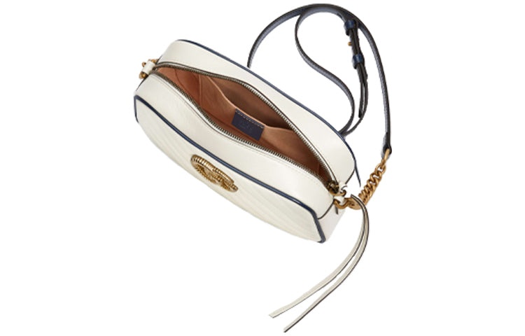 (WMNS) Gucci GG Marmont Series Single-Shoulder Bag Small-Size White 447632-0OLFX-9085 - 6
