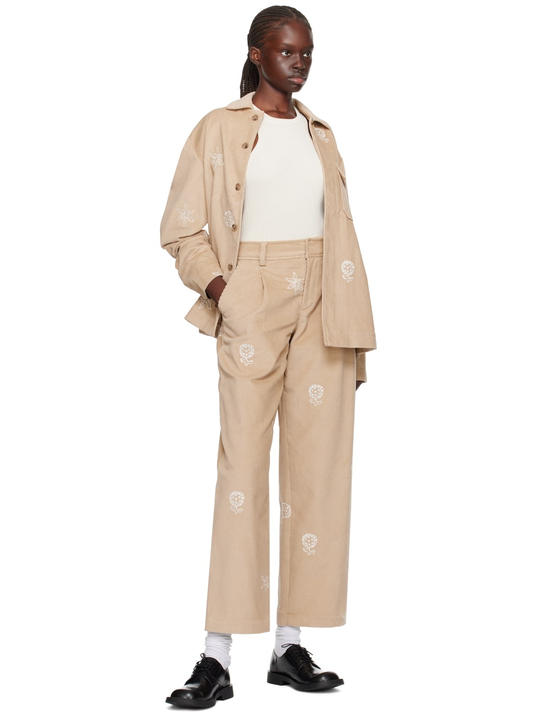 Beige Aidan Trousers - 4