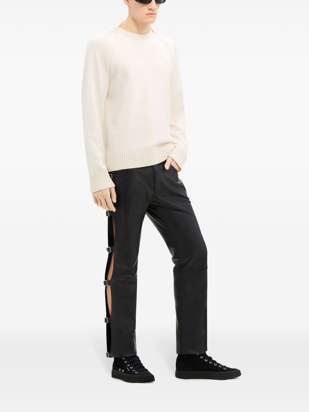 layered logo-embroidered sweater - 4