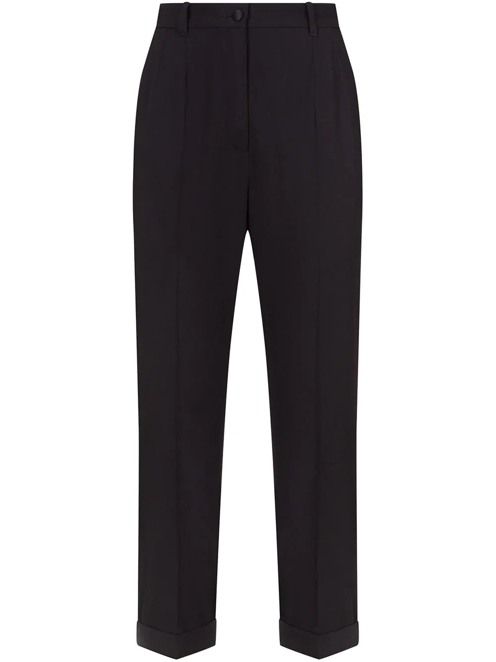 high-waisted cropped trousers - 1