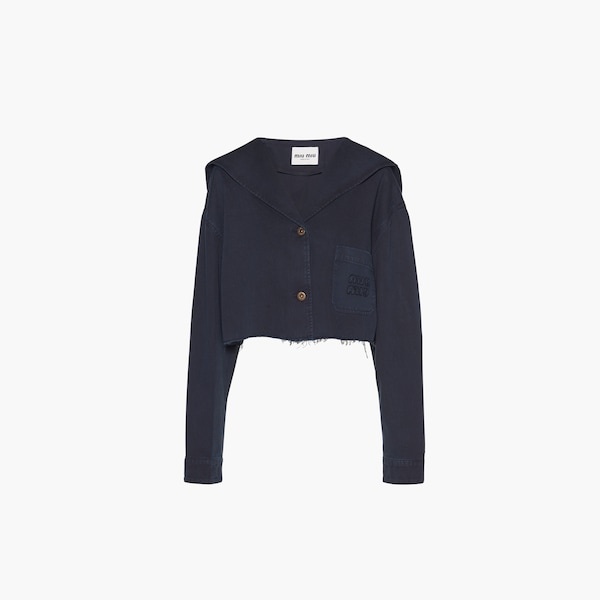 Miu Miu Drill blouson jacket | miumiu | REVERSIBLE