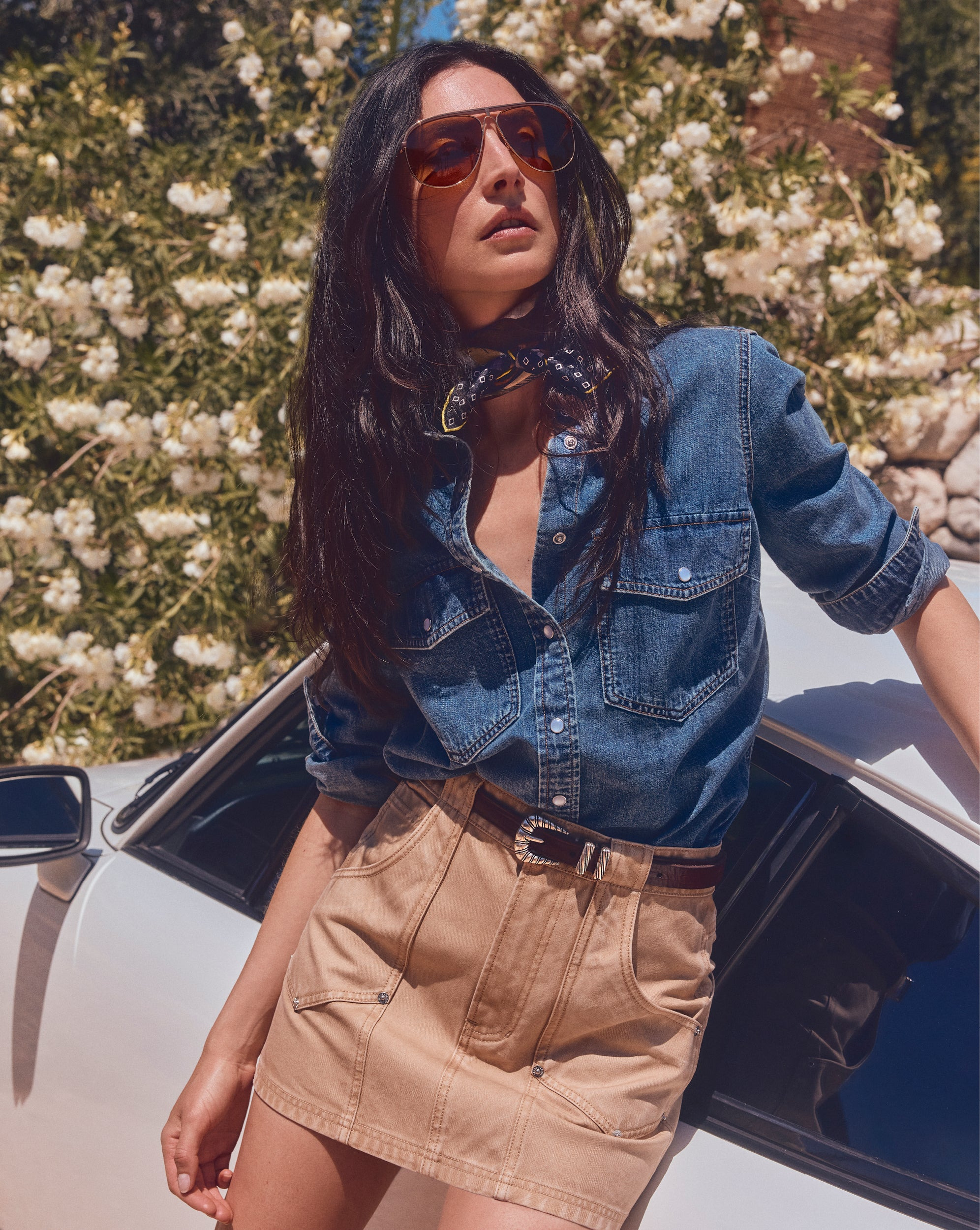 NOAH DENIM BUTTON-DOWN SHIRT - 6
