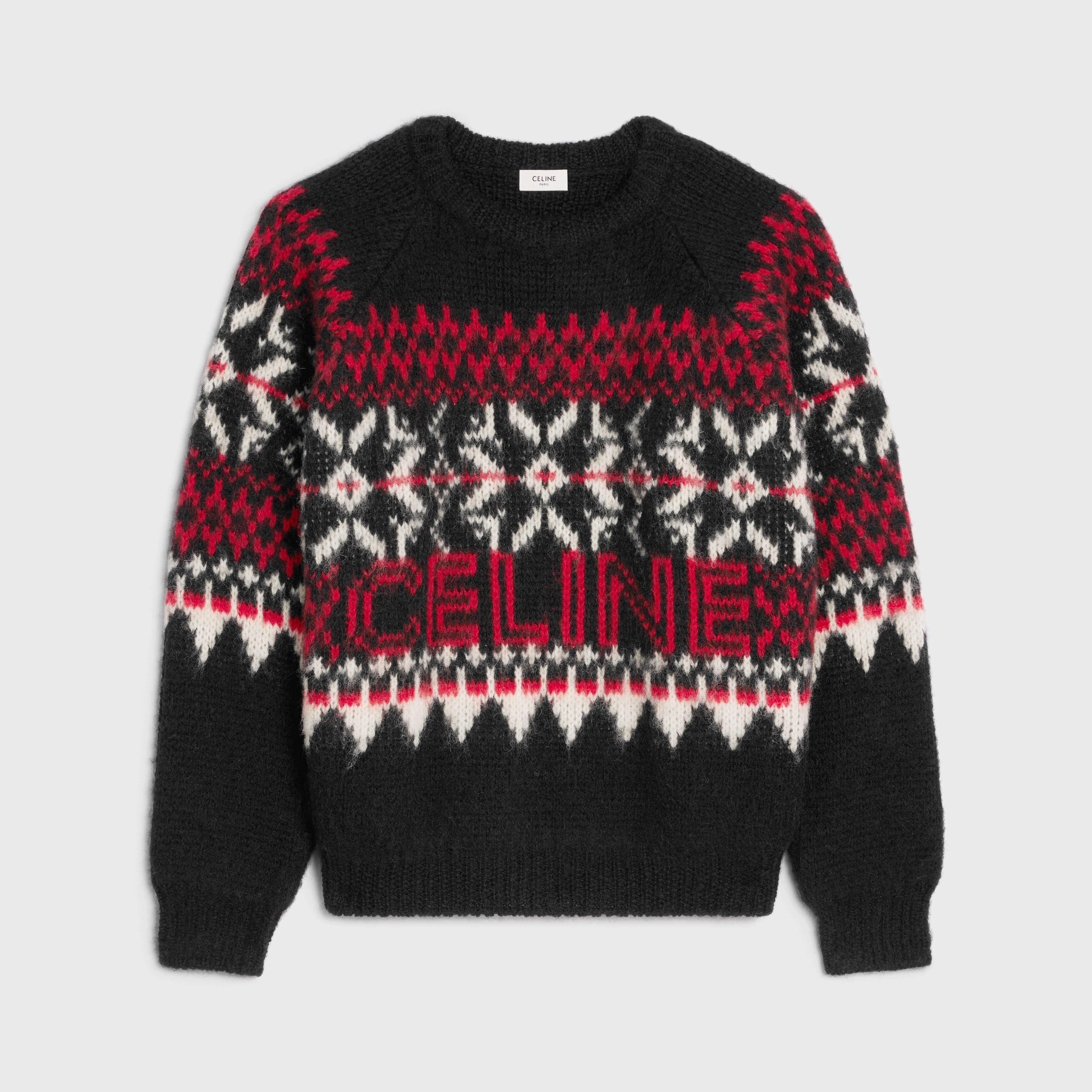 Celine boxy sweater in snowflake wool - 1