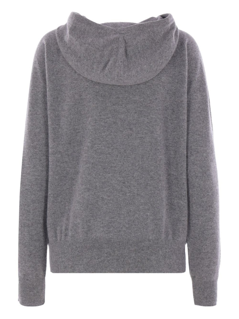 The Row drawstring-hood zip-front cardigan outlook