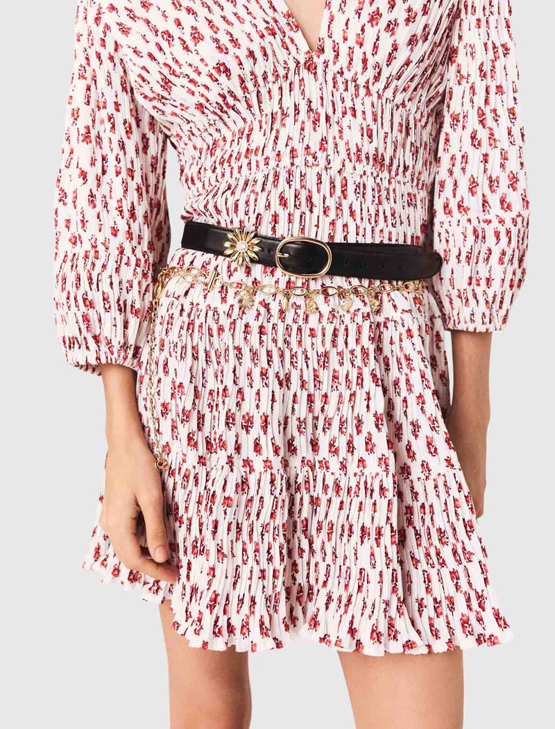 maje Leather belt with removable jewel outlook