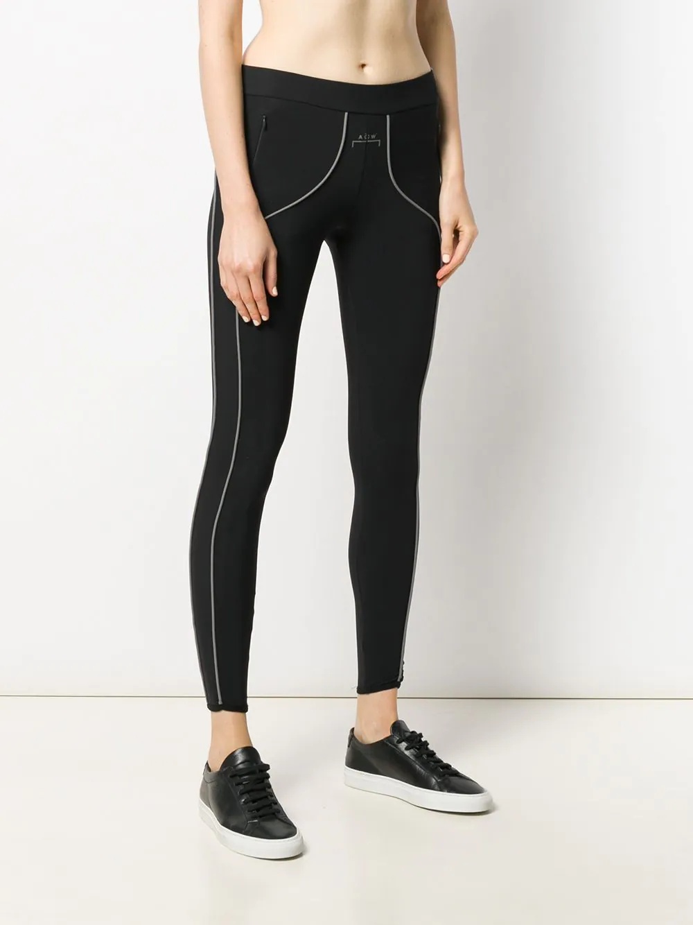 piped logo leggings - 3