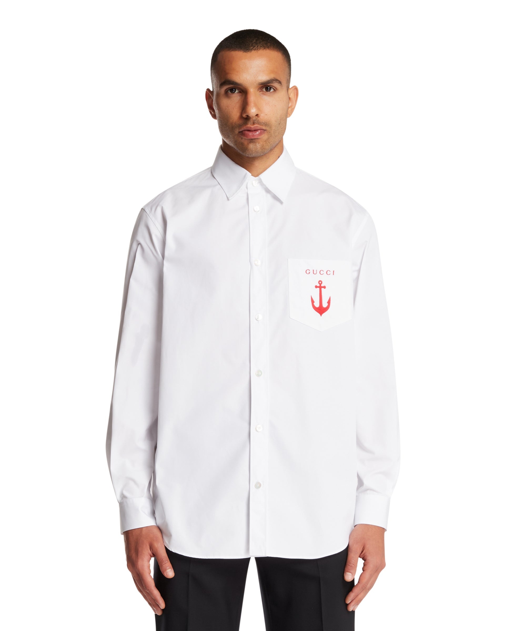 White Embroidered Shirt - 1