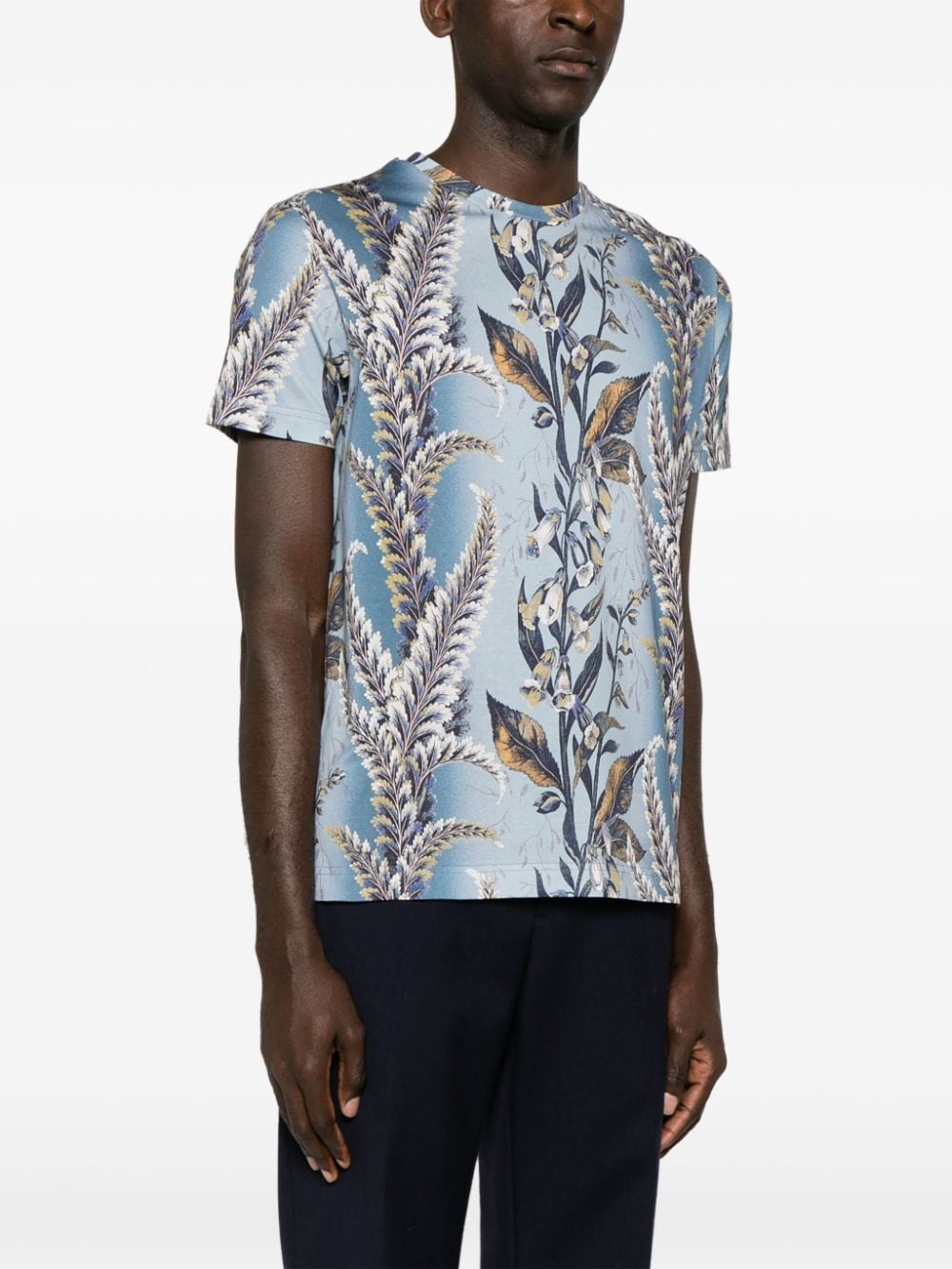 botanical-print cotton T-shirt - 3