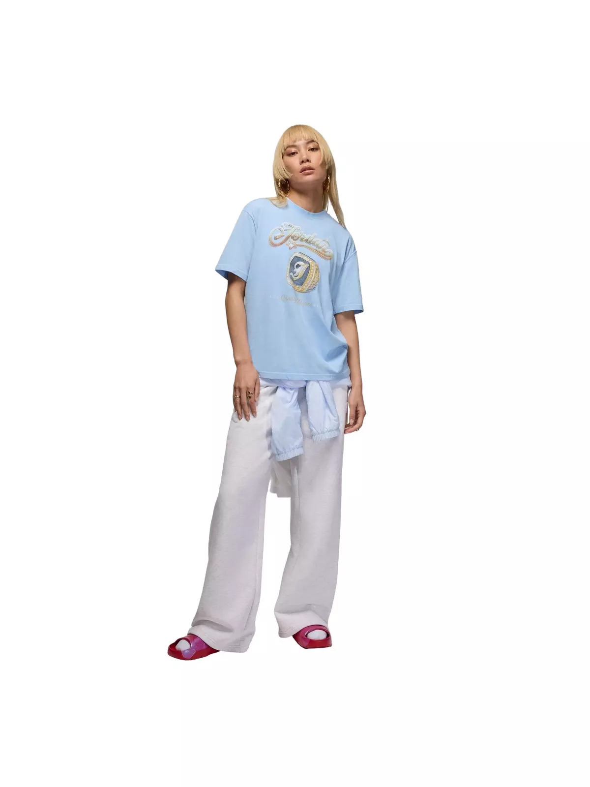 Women's GF Denim Ring Tee - Blue - 5