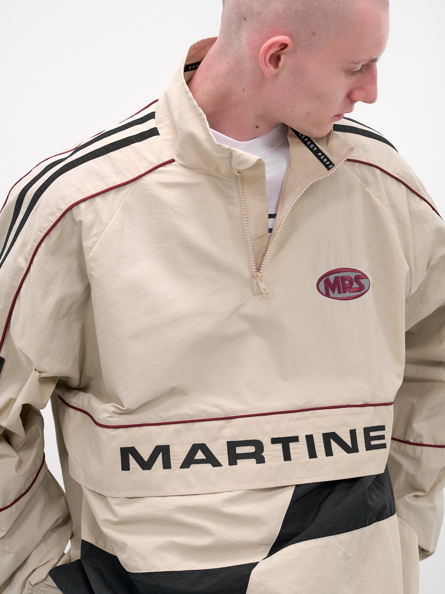 Cream Hockey Nylon Pullover - 4