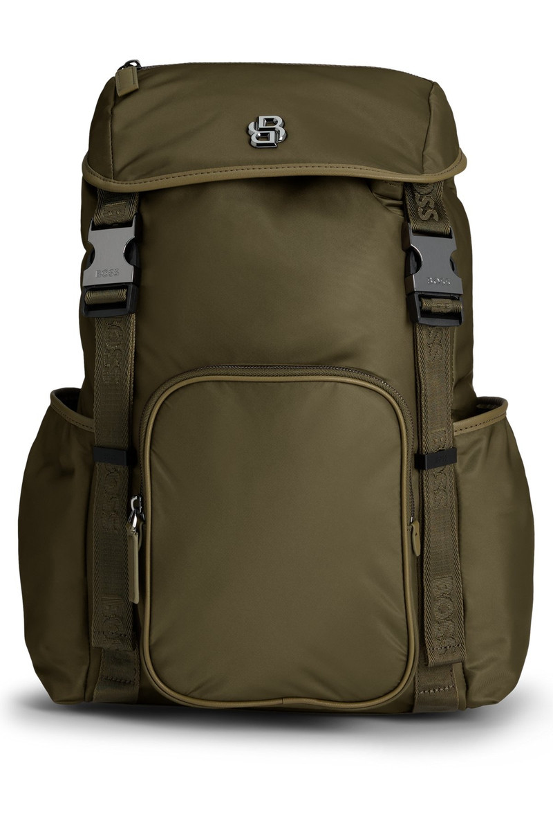 BOSS SELECTED BY SHOHEI OHTANI MULTI-POCKET BACKPACK WITH DOUBLE B MONOGRAM TRIM 1