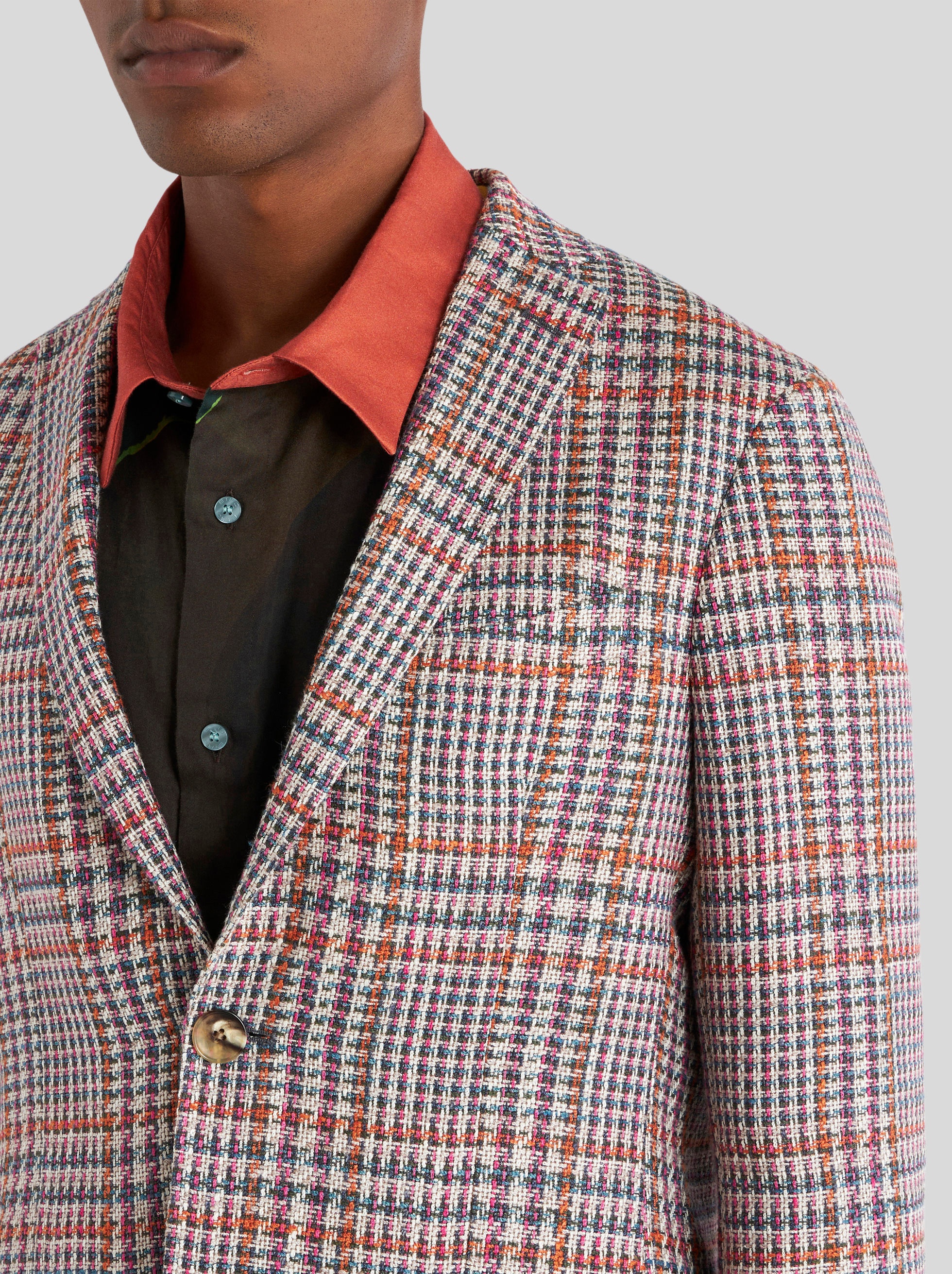 TAILORED PRINCE OF WALES CHECK JACKET - 4
