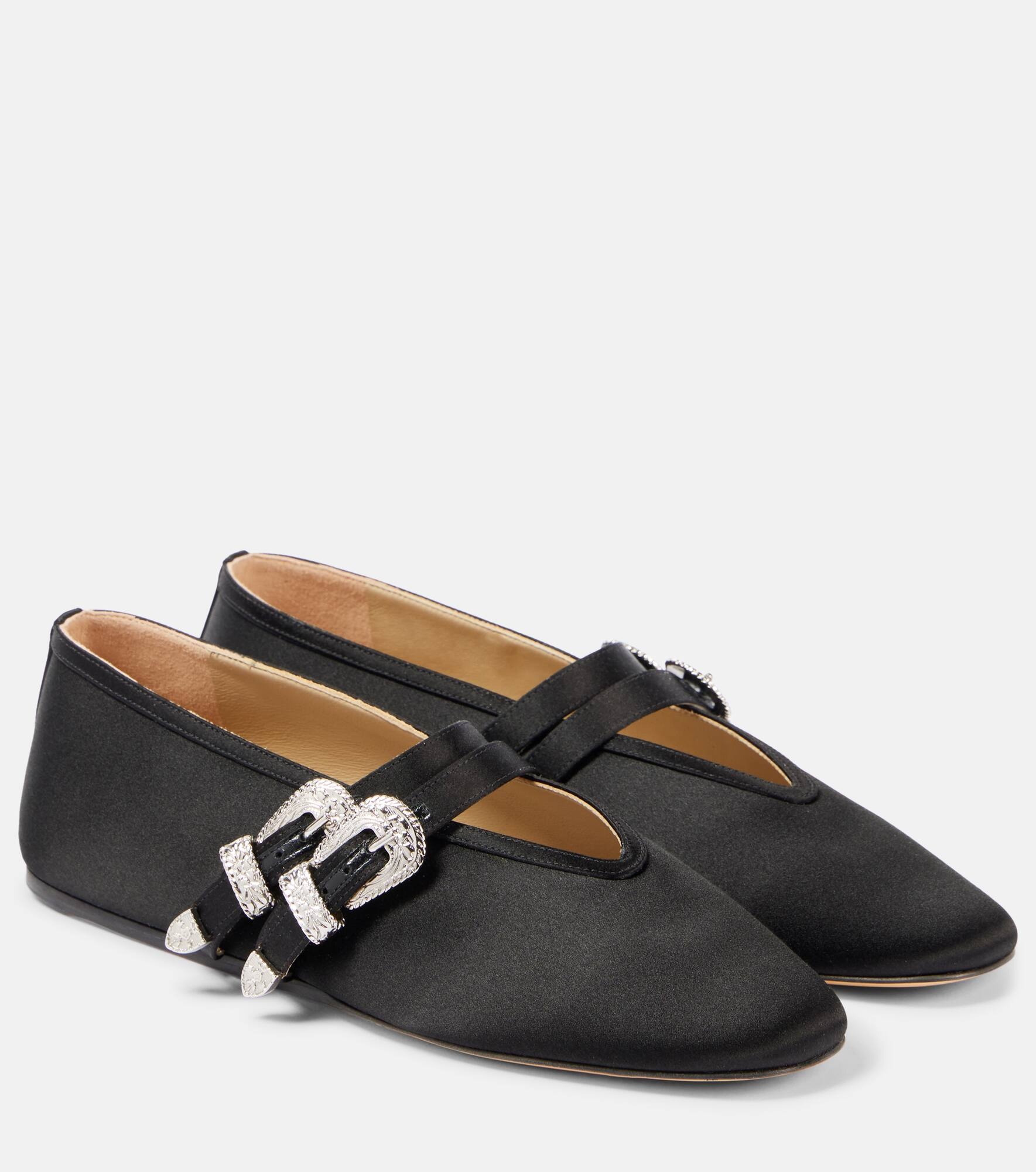 Claudia satin Mary Jane flats - 1