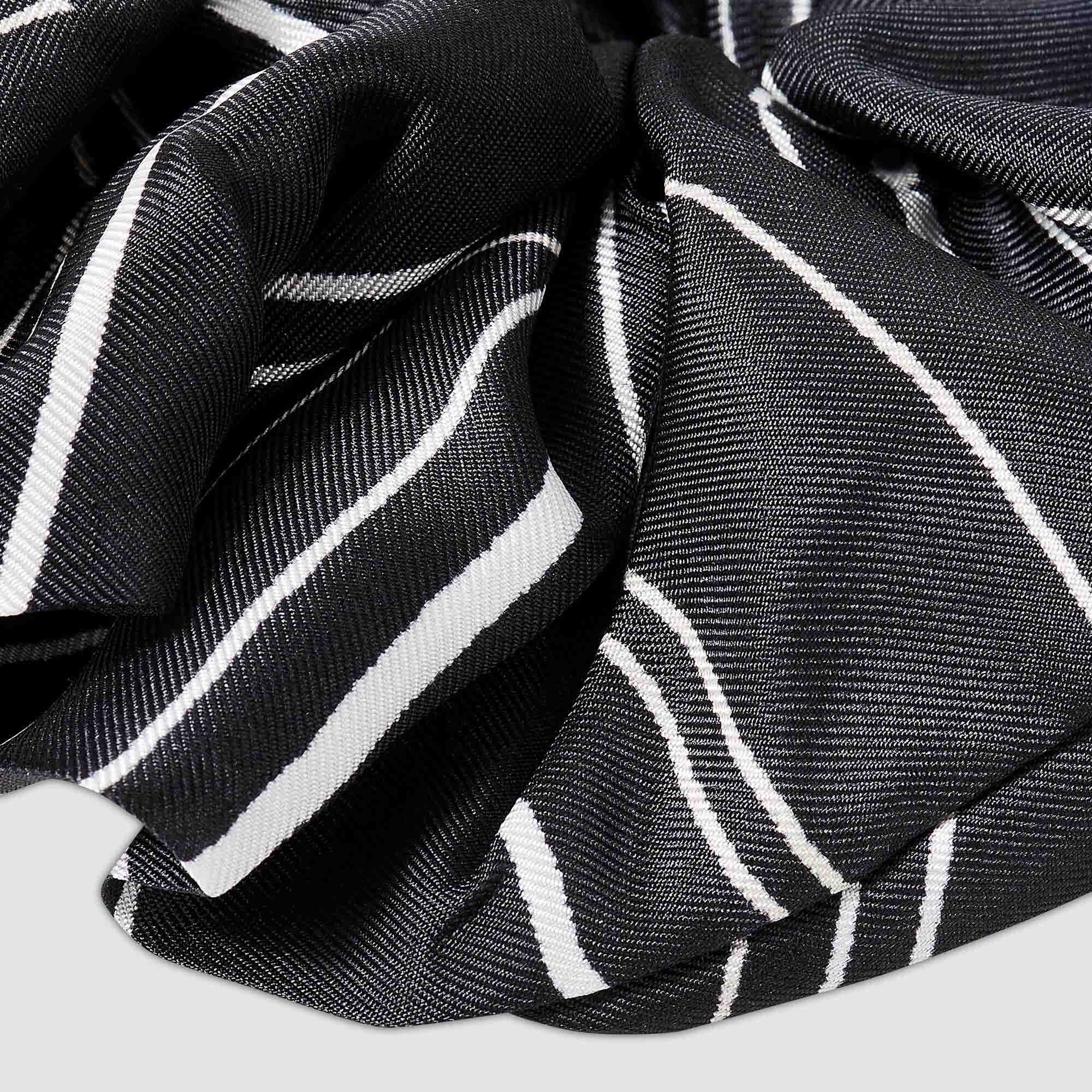STRIPED SILK SCRUNCHIE - 2