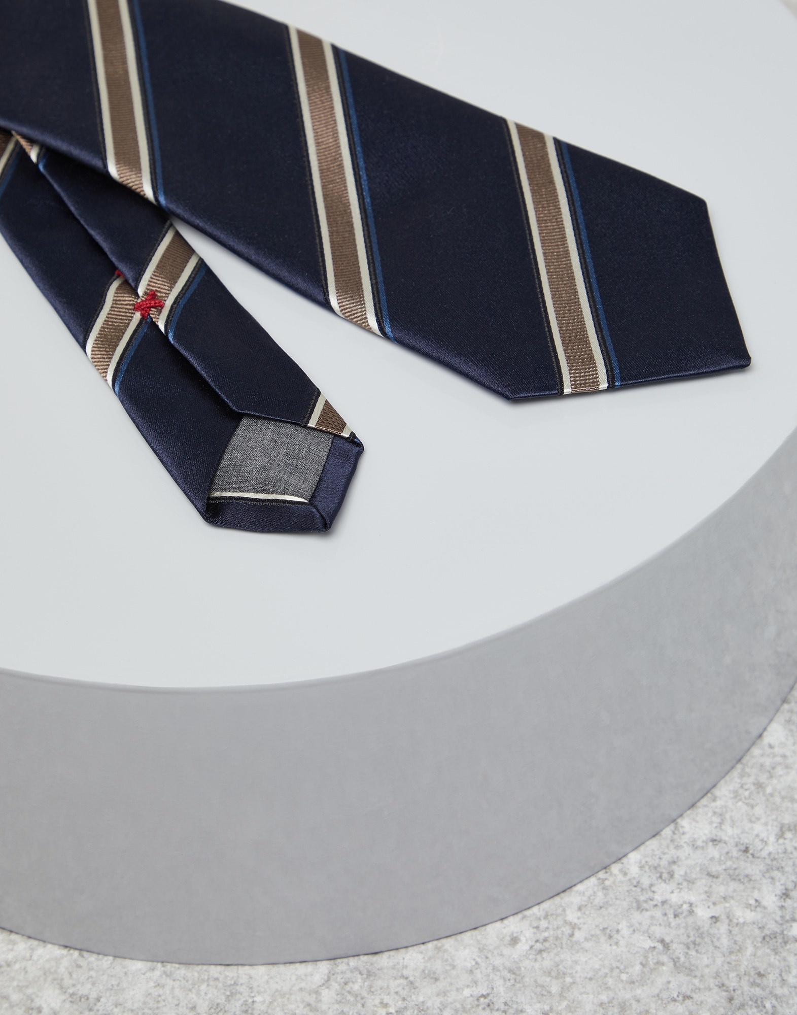 Silk textured stripe tie - 2