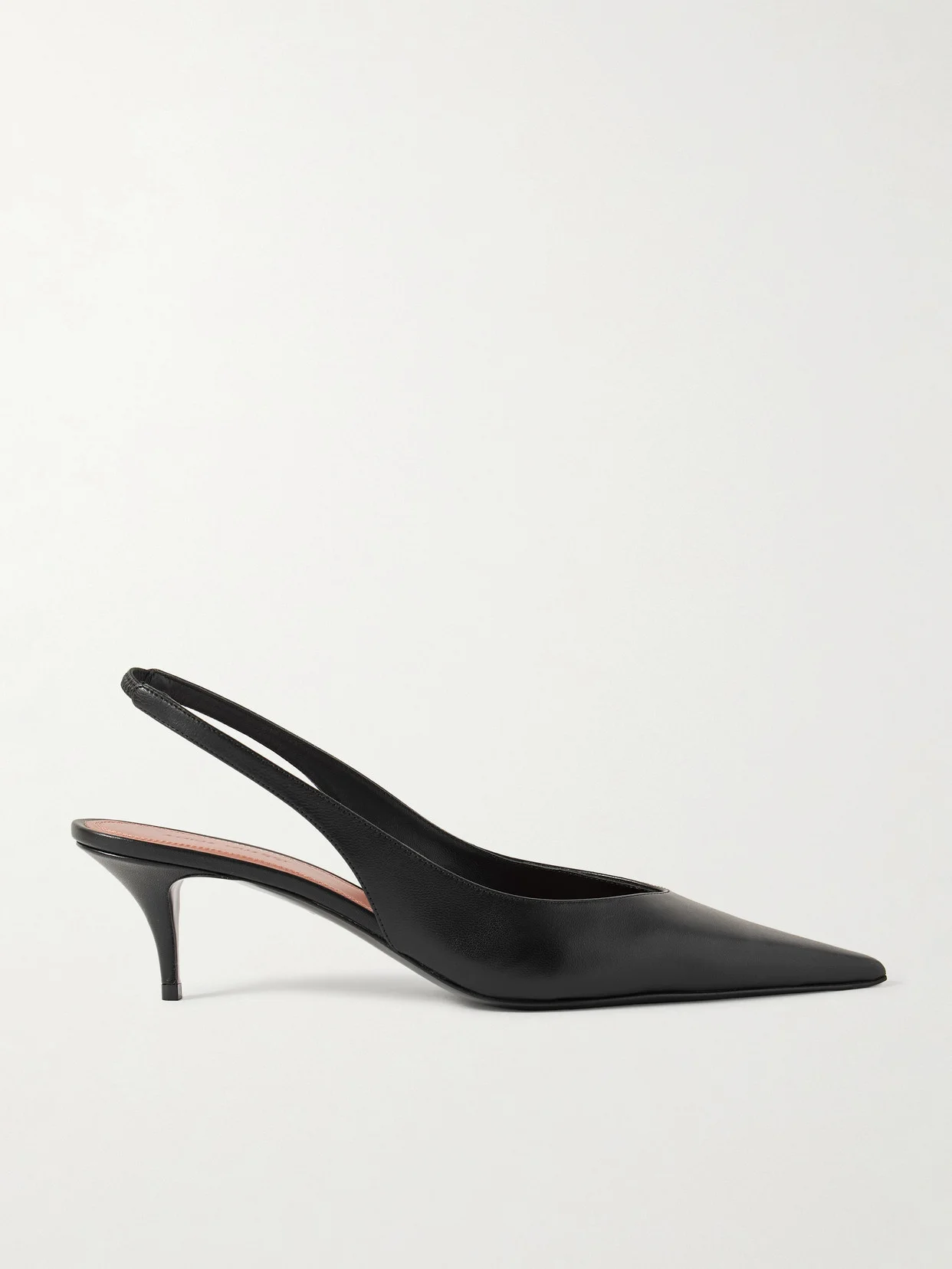 Anok Glossed-leather Slingback Pumps - 1