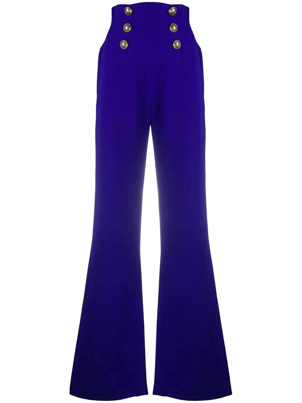 high waist flare trousers - 1