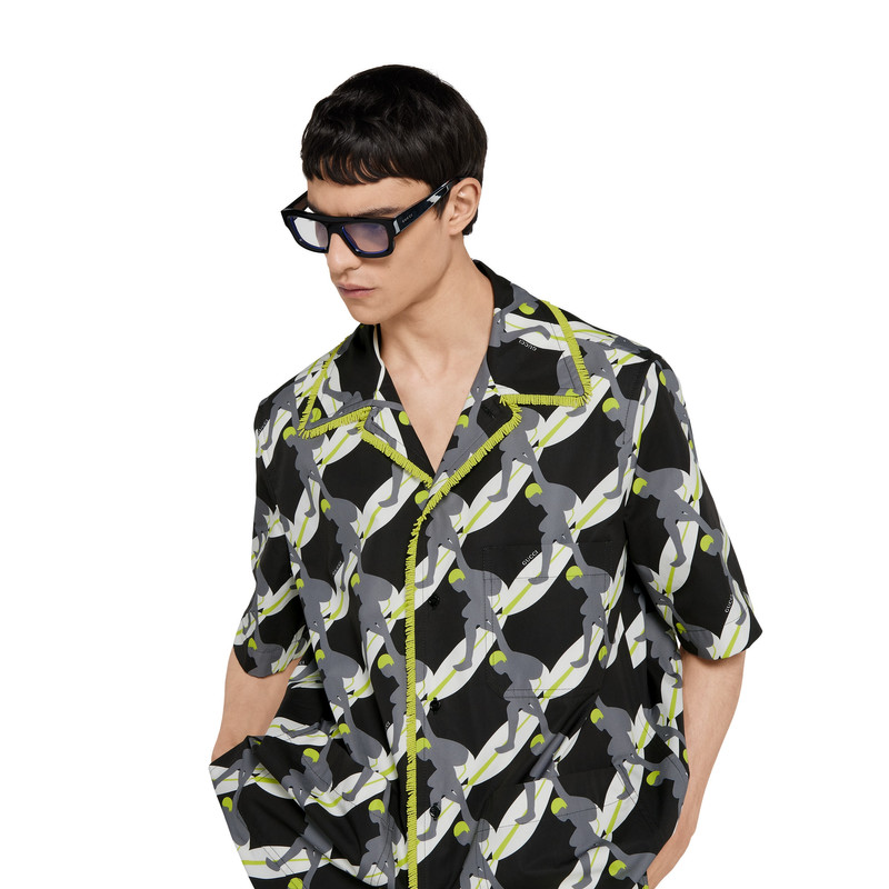 Printed light cotton poplin shirt 5
