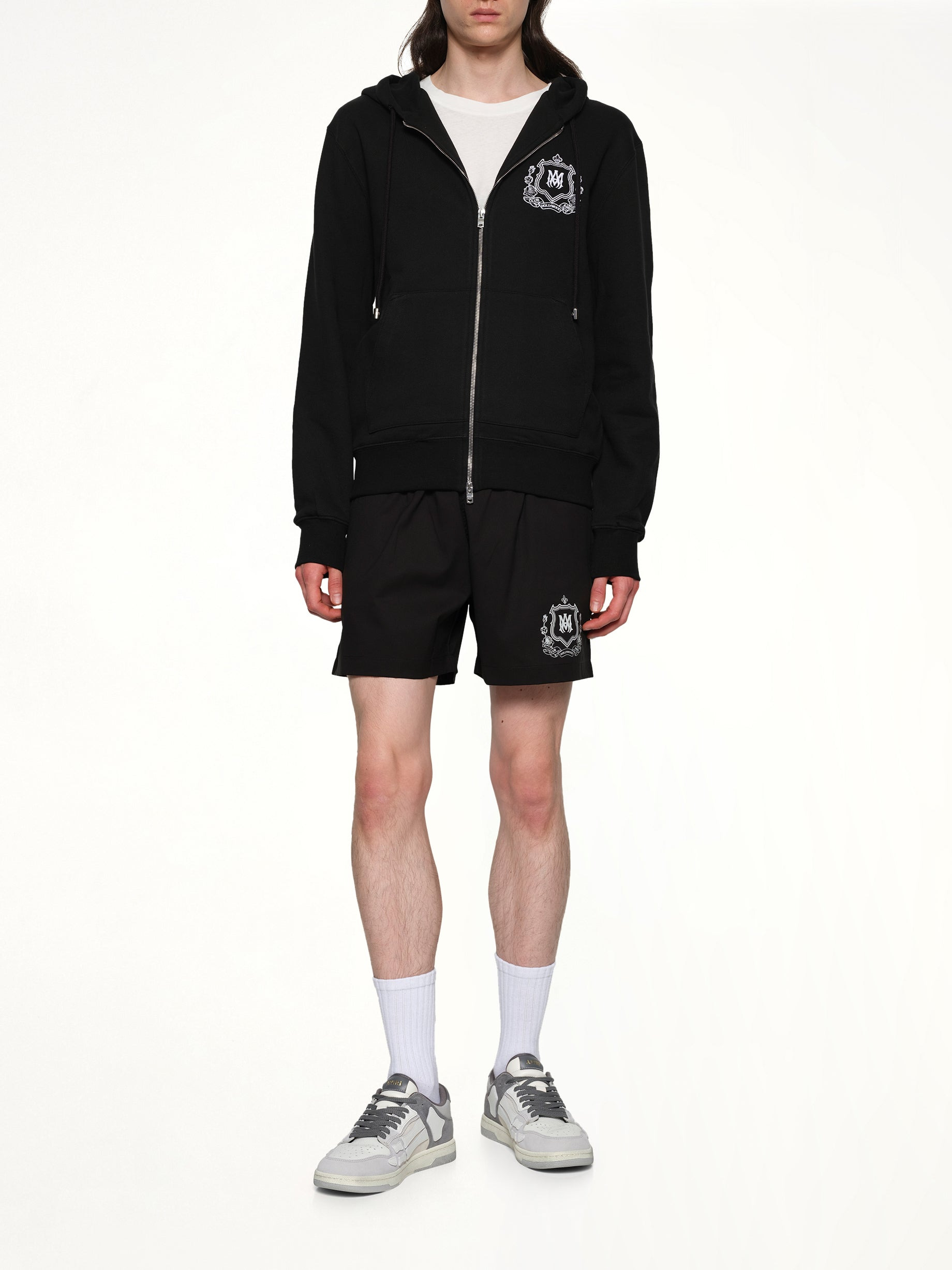 MA Crest Zip Hoodie in Black - 4