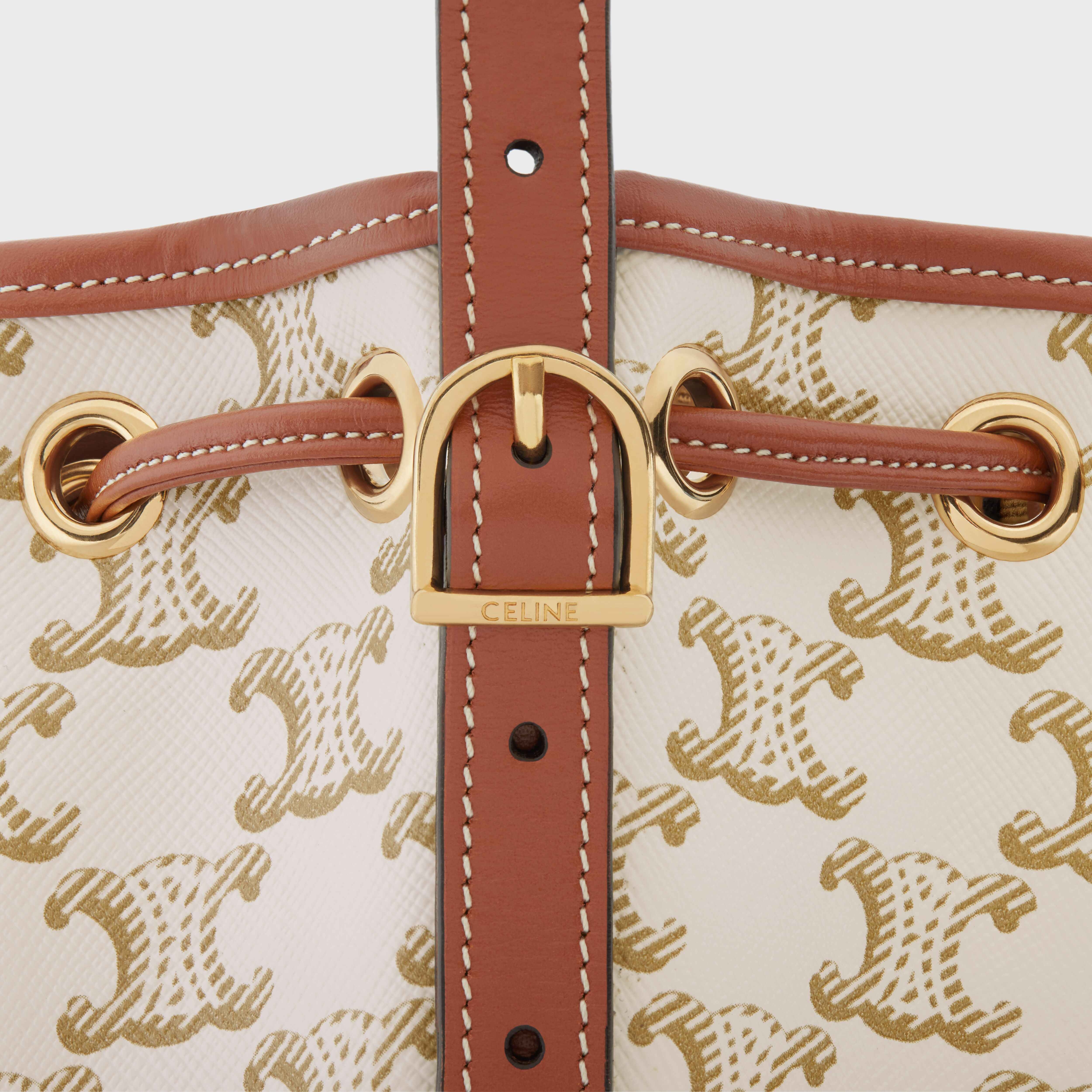 Micro Drawstring in Triomphe Canvas and Calfskin - 4