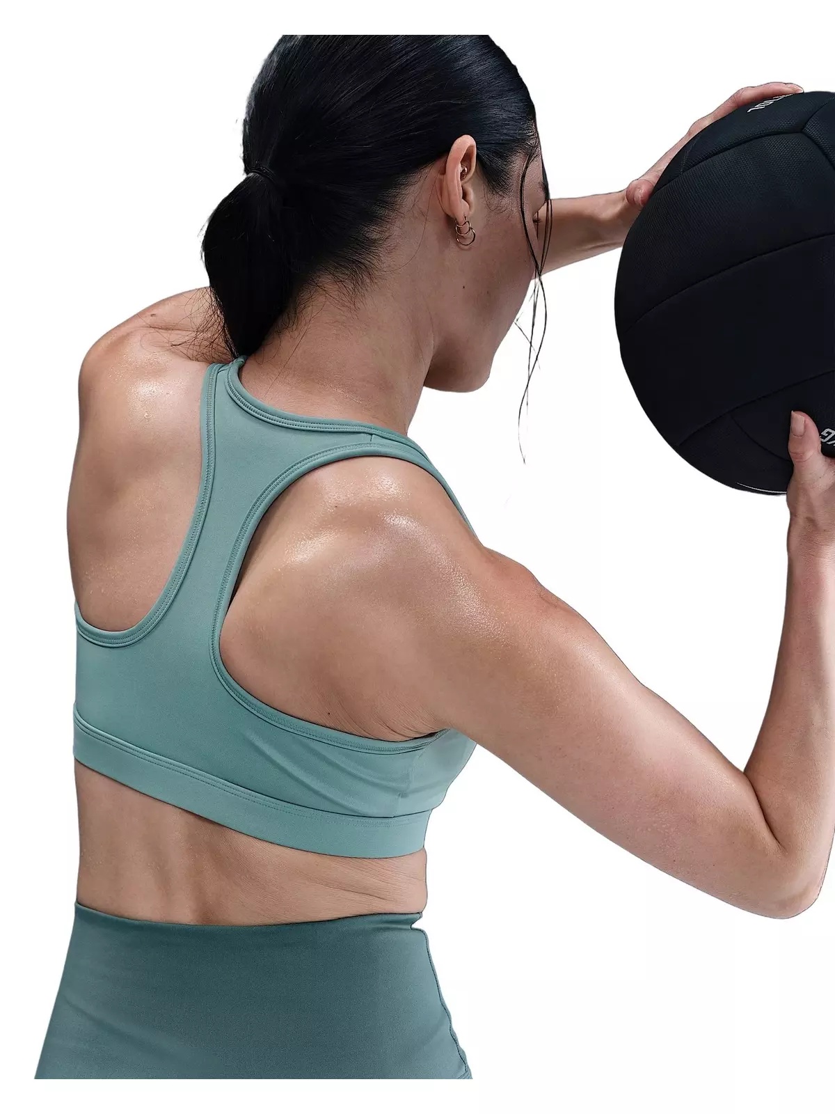 Women's Swoosh Medium Support Padded Sports Bra -Green - 2