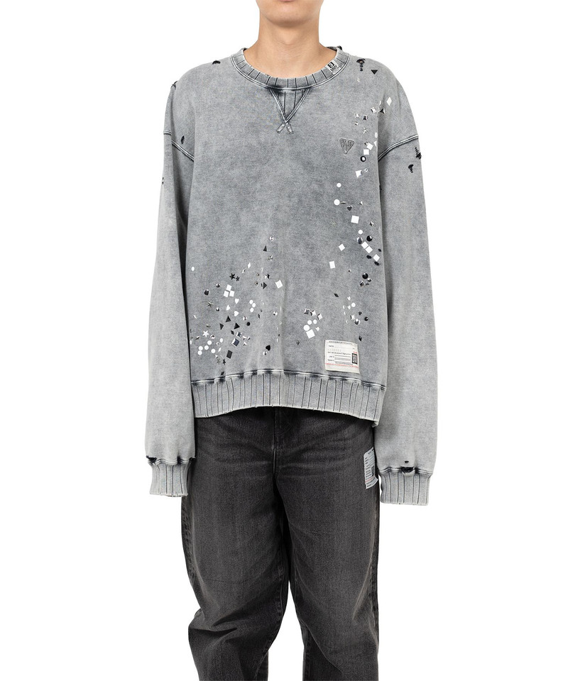 Maison MIHARAYASUHIRO Embellished Bleached Sweatshirt outlook