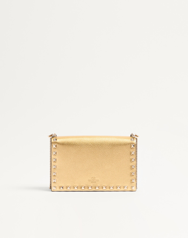 ROCKSTUD MINI CALFSKIN BAG WITH CHAIN IN LAMINATED GRAINY CALFSKIN 4