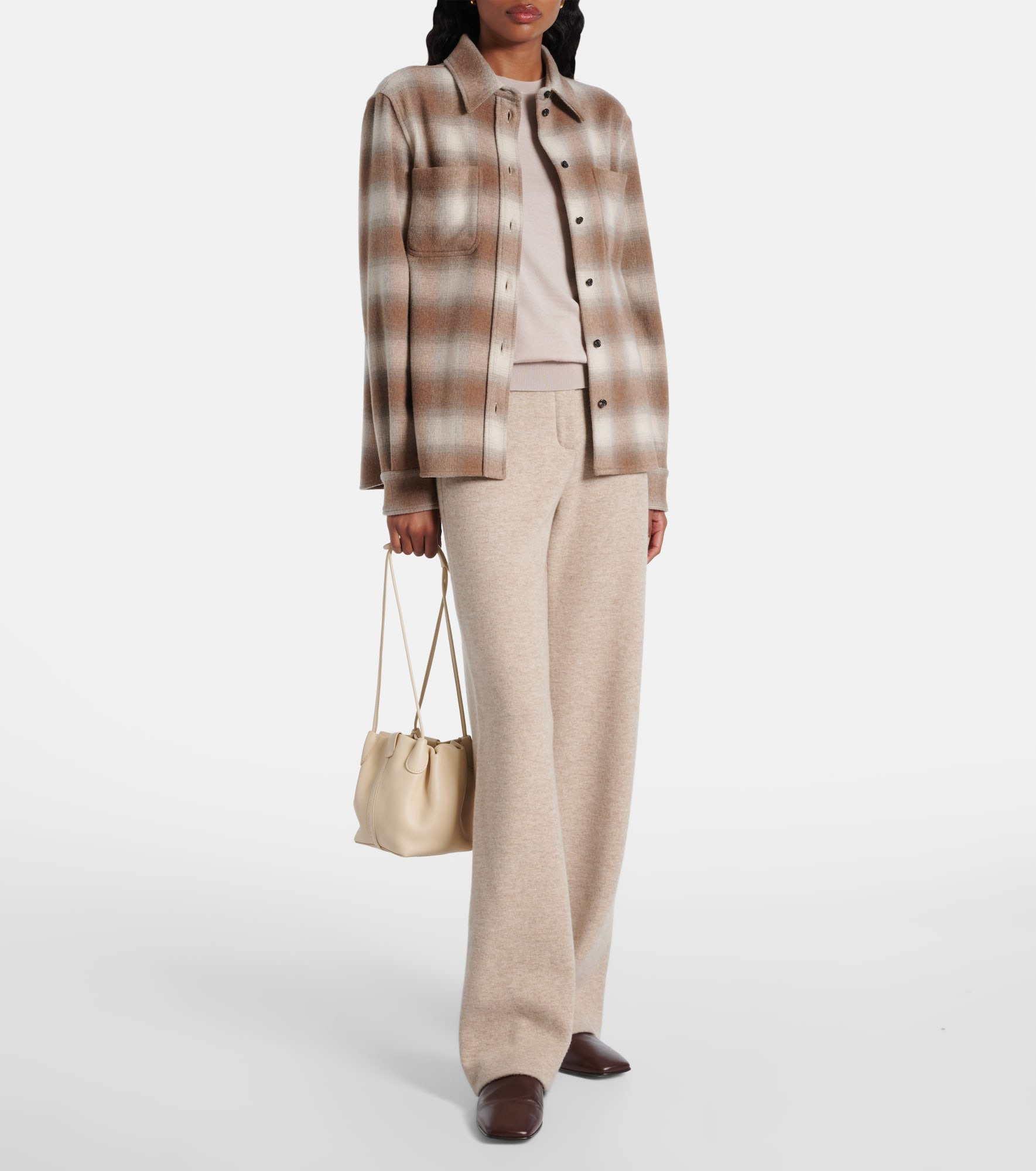 Robin cashmere-blend straight pants - 2